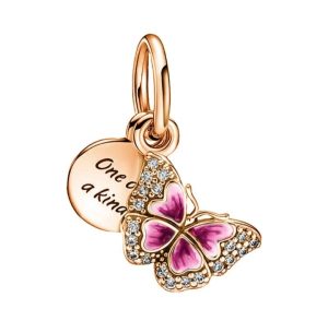 Berloque Borboleta Ouro Rosé