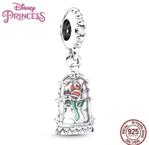 Berloque Rosa Mágica Bela e a Fera